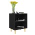 Mesitas de noche 2 uds patas madera maciza negras 40x30x50