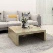 Mesa de centro madera contrachapada roble Sonoma 100x100x35 cm