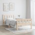Estructura de cama individual sin colchón madera
