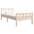 Estructura de cama individual sin colchón madera