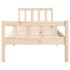 Estructura de cama individual sin colchón madera