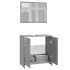 Set de muebles de baño madera contrachapada gris