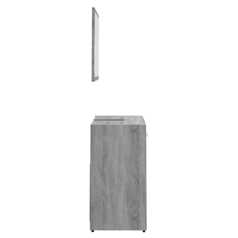 Set de muebles de baño madera contrachapada gris