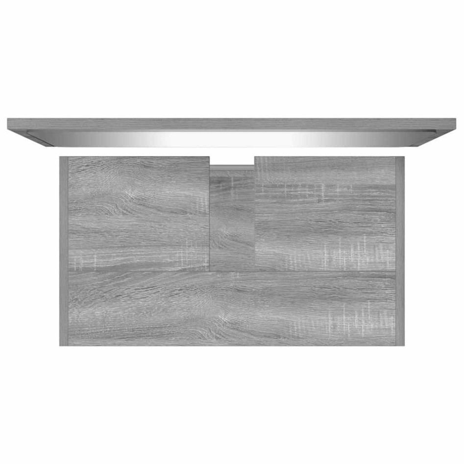 Set de muebles de baño madera contrachapada gris