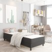 Estructura de cama Box Spring sin colchón tela gris 80x200 cm