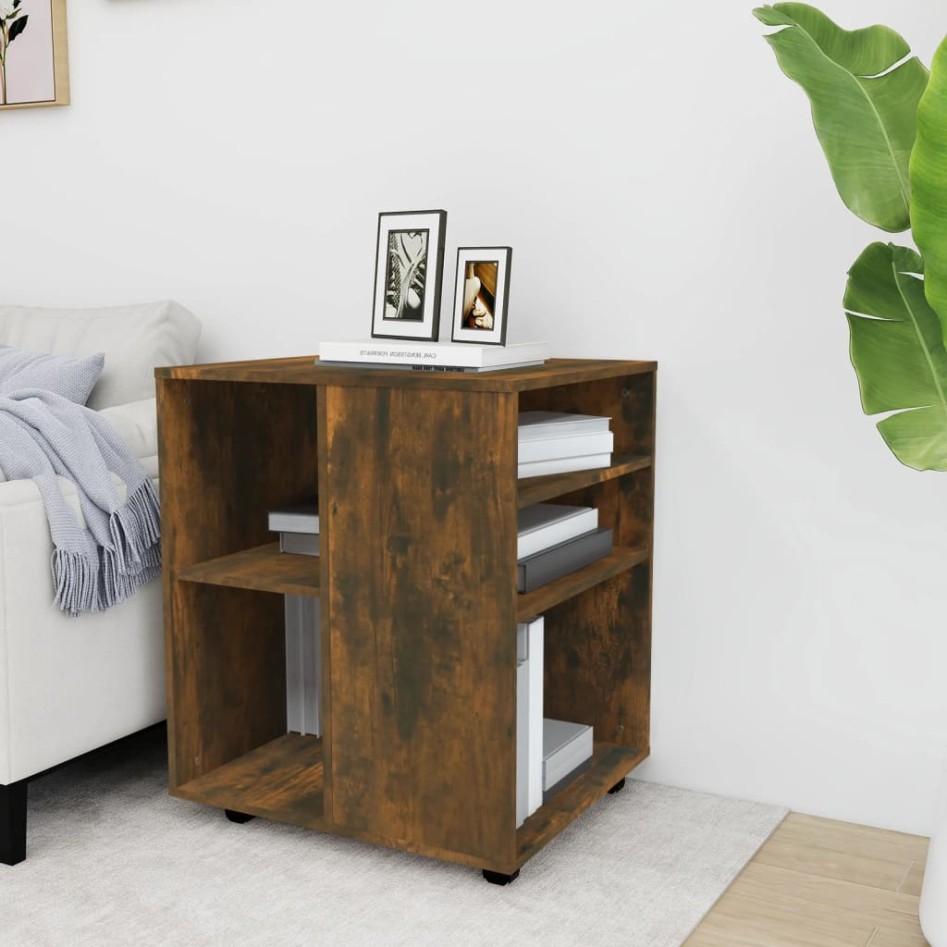 Armario ruedas madera contrachapada roble ahumado 60x53x72