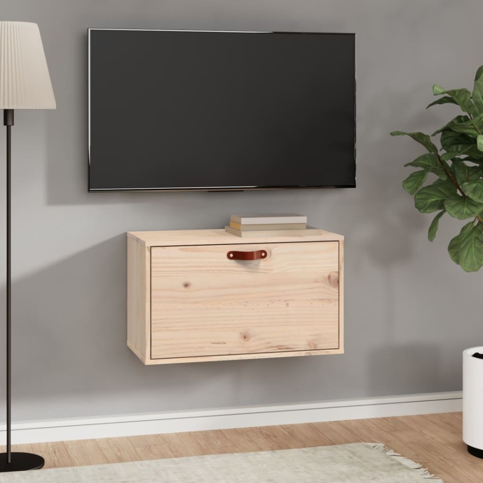 Armario de pared de madera maciza de pino 60x30x35