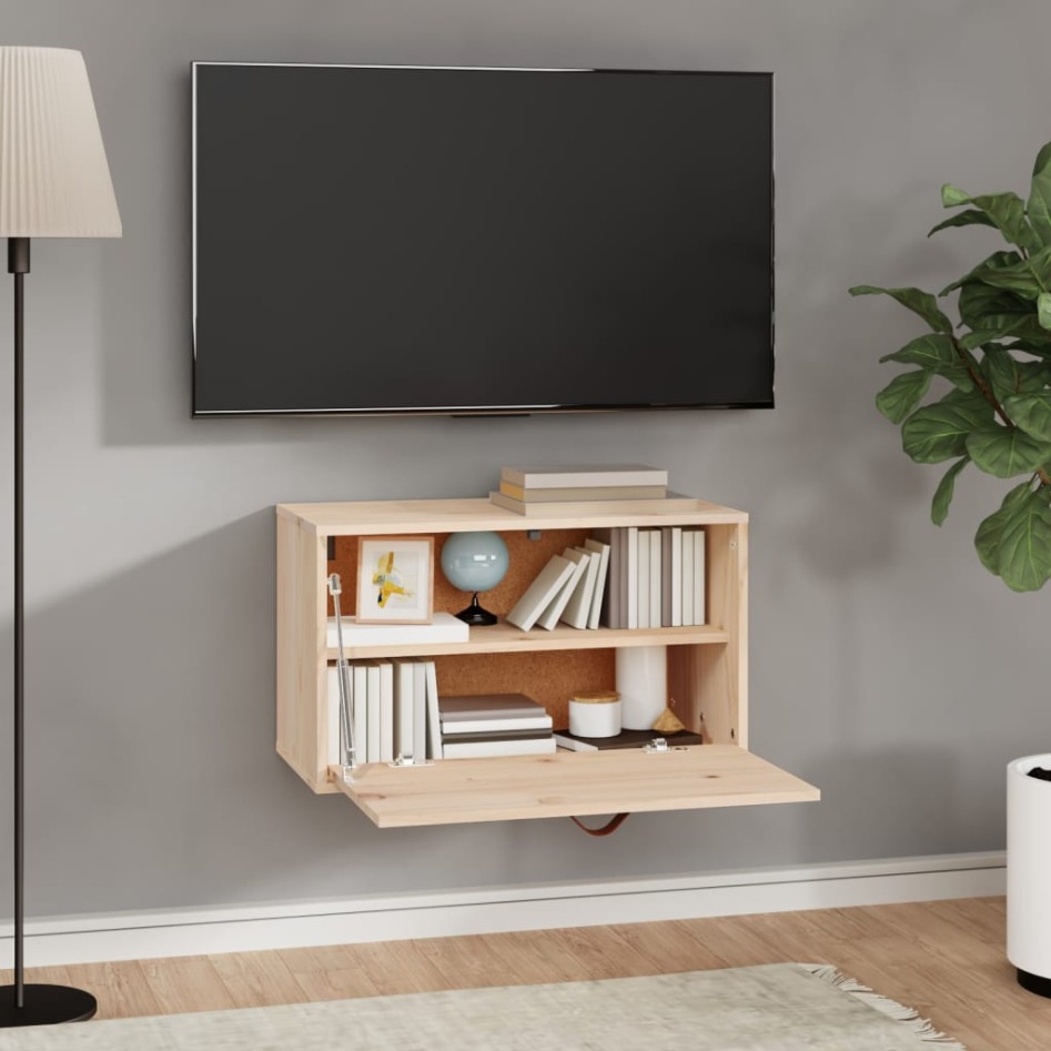 Armario de pared de madera maciza de pino 60x30x35