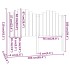 Cabecero de cama madera maciza de pino 166x4x110