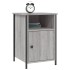 Mesitas de noche 2 uds madera contrachapada gris 40x42x60