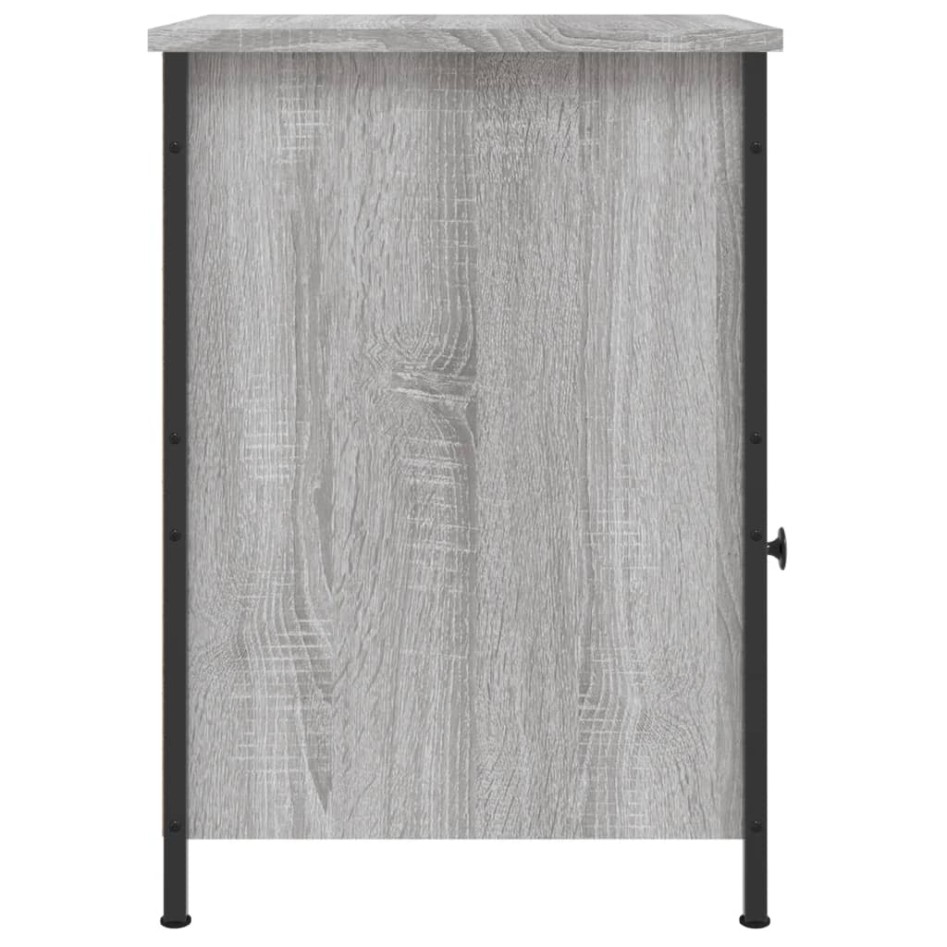 Mesitas de noche 2 uds madera contrachapada gris 40x42x60