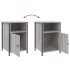 Mesitas de noche 2 uds madera contrachapada gris 40x42x60