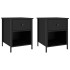 Mesitas de noche 2 uds madera de ingeniería negro 40x42x50