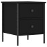 Mesita de noche madera de ingeniería negro 40x42x50