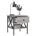 Mesita de noche 2 uds madera ingeniería gris Sonoma 40x42x45