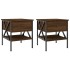 Mesitas noche 2 uds madera ingeniería marrón roble 40x42x45