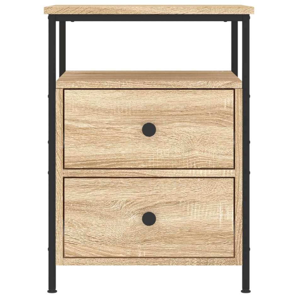 Mesita de noche madera de ingeniería roble Sonoma 44x45x60