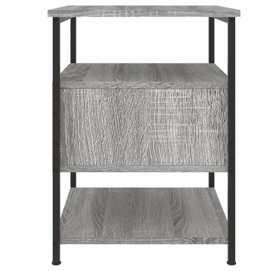 Mesitas noche 2 uds madera ingeniería gris Sonoma 40x42x56