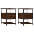 Mesitas noche 2 uds madera ingeniería marrón roble 40x42x56