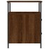 Mesita de noche madera de ingeniería marrón roble 44x45x60