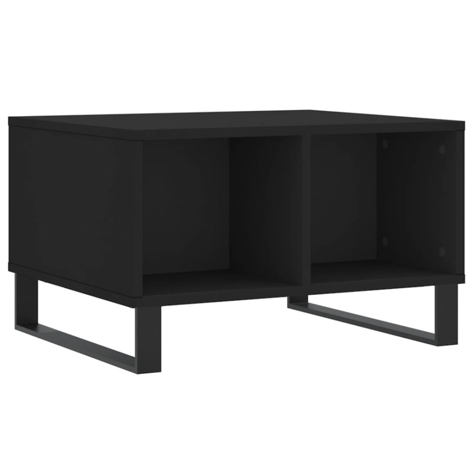 Mesa de centro madera contrachapada negro 60x50x36,5