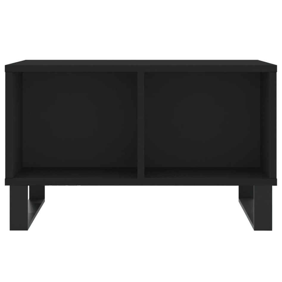 Mesa de centro madera contrachapada negro 60x50x36,5