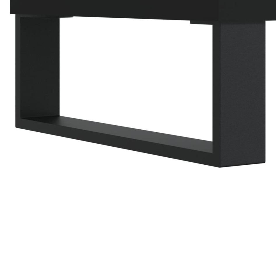 Mesa de centro madera contrachapada negro 60x50x36,5