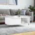 Mesa de centro madera contrachapada blanco 90x50x36,5
