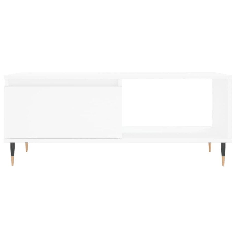 Mesa de centro madera contrachapada blanco 90x50x36,5