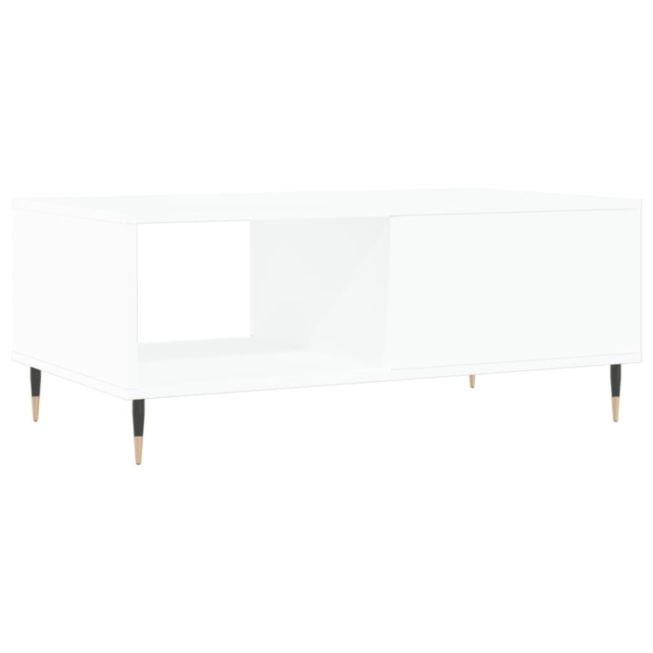 Mesa de centro madera contrachapada blanco 90x50x36,5