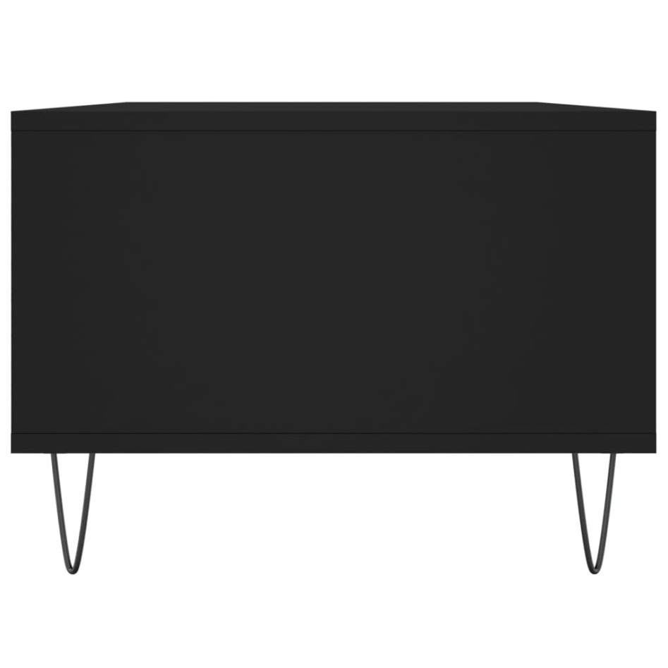Mesa de centro madera contrachapada negro 90x50x36,5