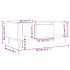 Mesa de centro madera contrachapada negro 90x50x36,5
