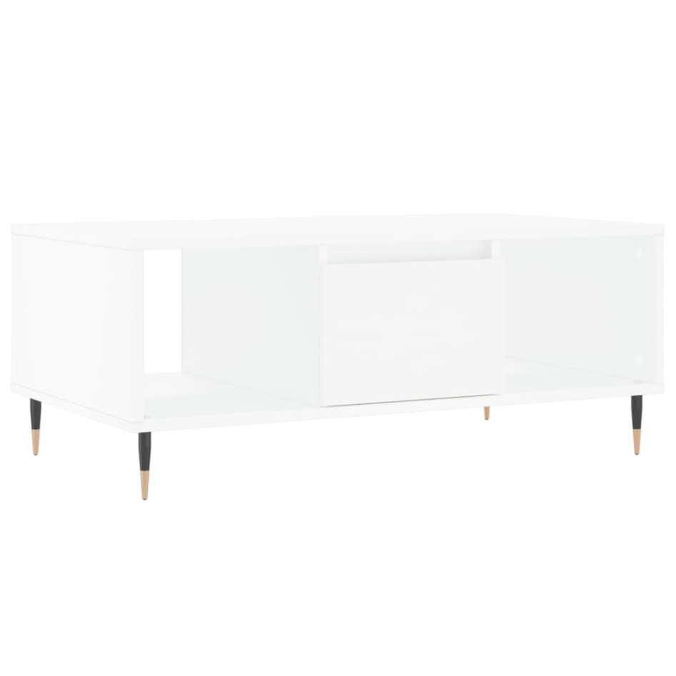 Mesa de centro madera contrachapada blanco 90x50x36,5