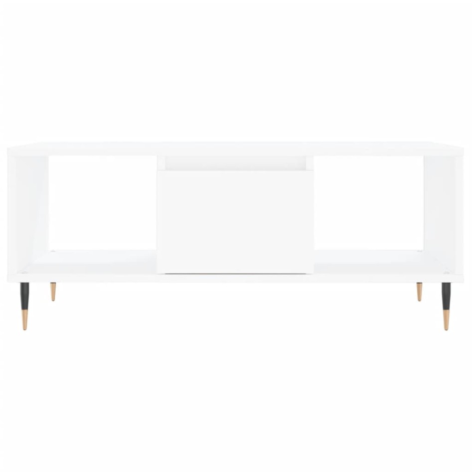 Mesa de centro madera contrachapada blanco 90x50x36,5