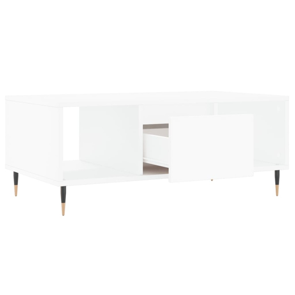 Mesa de centro madera contrachapada blanco 90x50x36,5