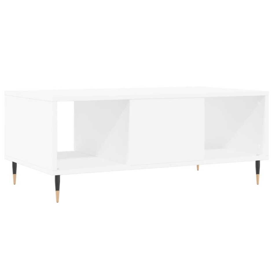 Mesa de centro madera contrachapada blanco 90x50x36,5