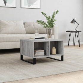 Mesa de centro madera contrachapada gris Sonoma 60x50x36,5