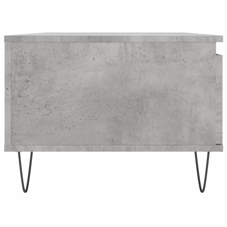 Mesa de centro madera contrachapada gris hormigón 90x50x36,5