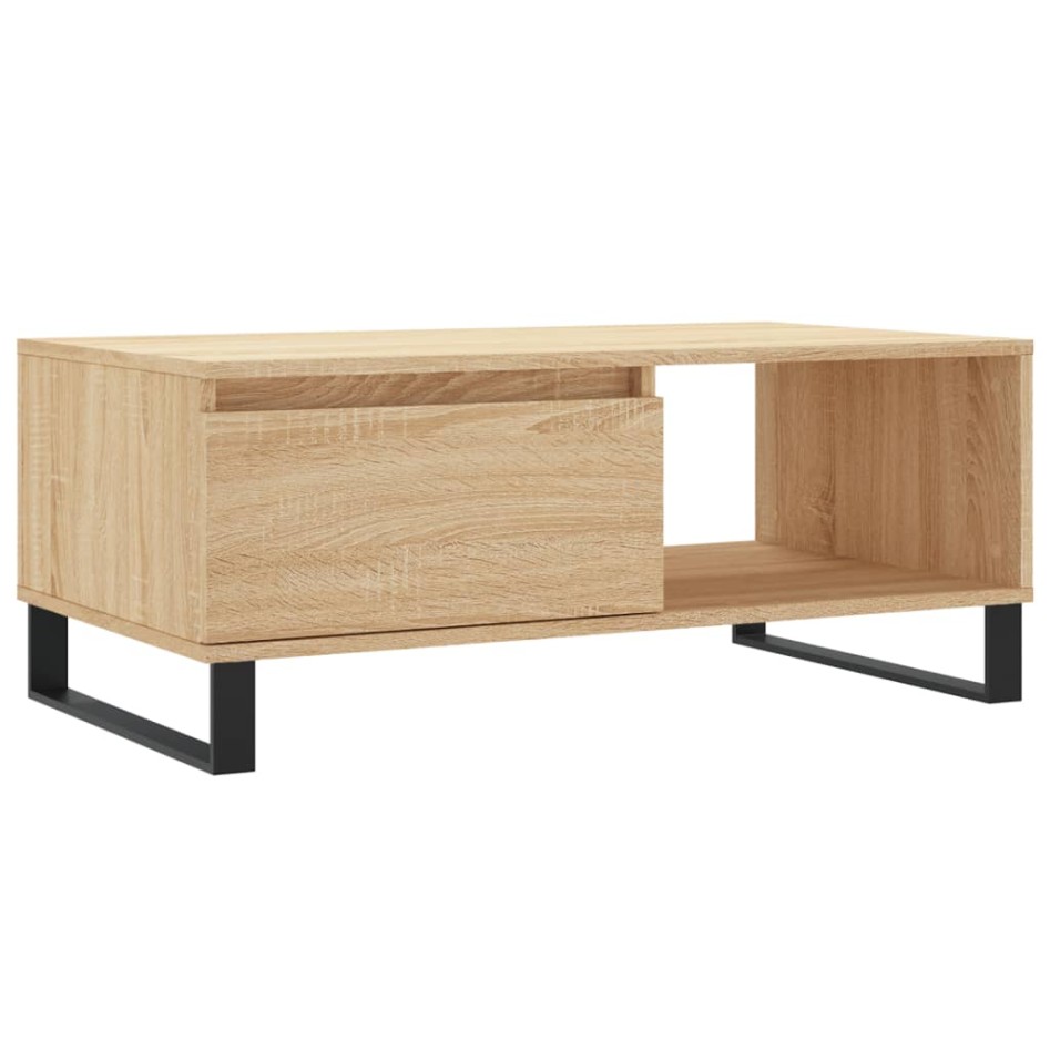Mesa de centro madera contrachapada roble Sonoma 90x50x36,5