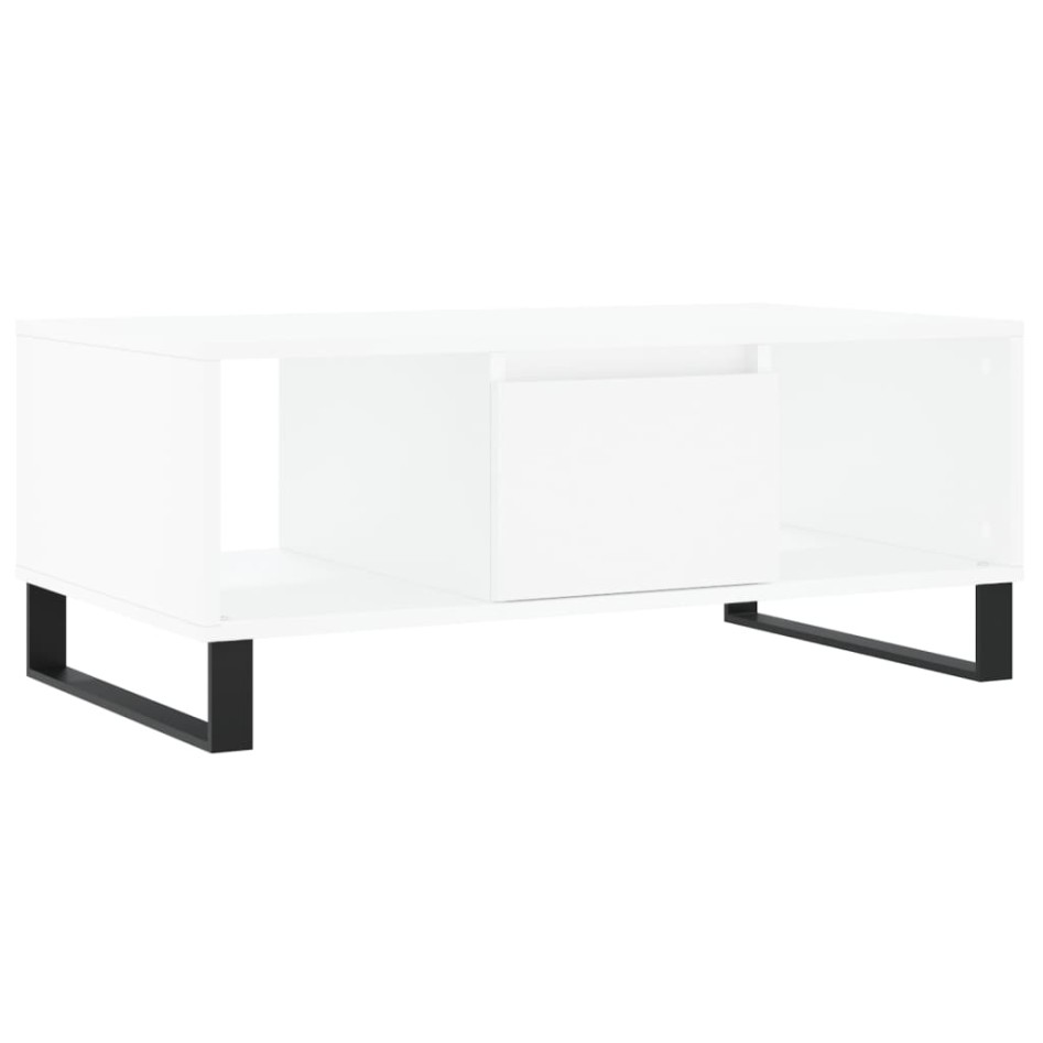 Mesa de centro madera contrachapada blanco 90x50x36,5