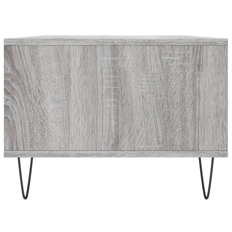 Mesa de centro madera contrachapada gris Sonoma 90x50x36,5