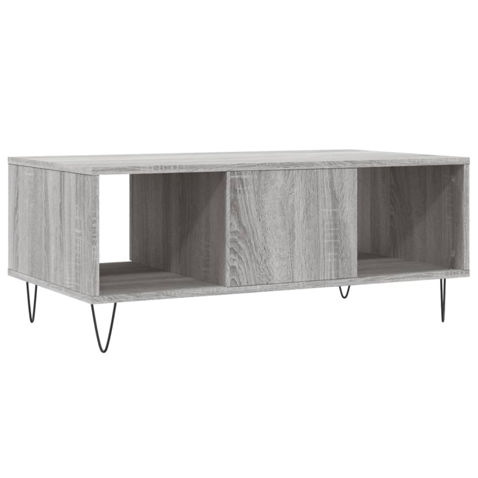 Mesa de centro madera contrachapada gris Sonoma 90x50x36,5