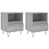 Mesita de noche 2 uds madera ingeniería gris Sonoma 40x35x50