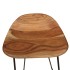 Taburetes de cocina 2 unidades madera maciza de