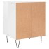 Mesitas noche 2 uds madera ingeniería blanco brillo 40x35x50