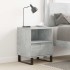 Mesita de noche madera de ingeniería gris hormigón 40x35x50