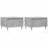 Mesas centro 2 uds madera ingeniería gris hormigón 50x46x35