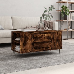 Mesa de centro madera ingeniería roble ahumado 102x44,5x50