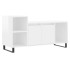 Mueble de TV madera contrachapada blanco brillo 100x35x55