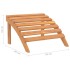 Silla de jardín Adirondack con reposapiés madera acacia